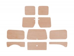 VW CADDY MAXI 3RD GENERATION FULL HEIGHT BLANK PLY PANEL KIT TAILGATE VARIANT - STYLE 6