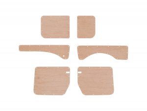 VW CADDY MAXI 3RD GENERATION HALF HEIGHT PLY PANEL KIT BARN DOOR VARIANT - STYLE 4