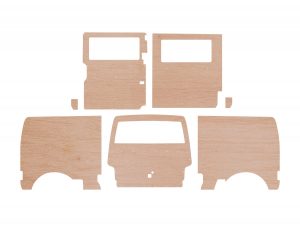 VW T4 LWB FULL HEIGHT PLY PANEL KIT TAILGATE VARIANT - STYLE 1