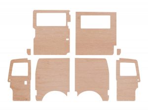 VW T4 SWB FULL HEIGHT PLY PANEL KIT BARN DOOR VARIANT - STYLE 1