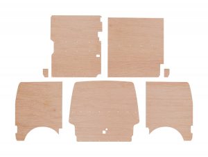 VW T4 SWB FULL HEIGHT BLANK PLY PANEL KIT TAILGATE VARIANT - STYLE 5