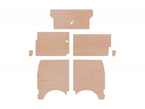VW T4 SWB PLY PANEL KIT TAILGATE VARIANT - STYLE 2