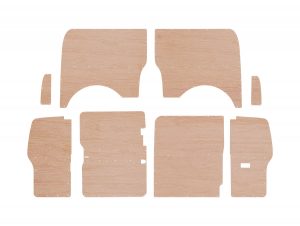 VW T5 LWB FULL HEIGHT BLANK PLY PANEL KIT BARN DOOR VARIANT - STYLE 5