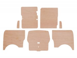 VW T5 LWB FULL HEIGHT BLANK PLY PANEL KIT TAILGATE VARIANT - STYLE 5