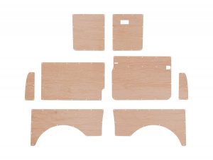 VW T5 LWB HALF HEIGHT PLY PANEL KIT BARN DOOR VARIANT - STYLE 4