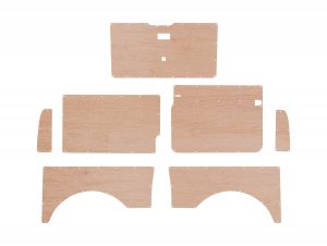 VW T5 LWB HALF HEIGHT PLY PANEL KIT TAILGATE VARIANT - STYLE 4