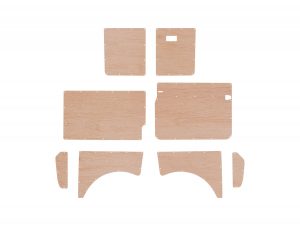 VW T5 SWB HALF HEIGHT PLY PANEL KIT BARN DOOR VARIANT - STYLE 4