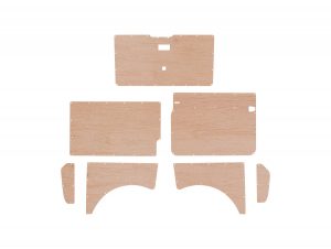 VW T5 SWB HALF HEIGHT PLY PANEL KIT TAILGATE VARIANT - STYLE 4