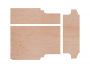 FORD TRANSIT CUSTOM 2013-ONWARDS SWB (L1) THREE PIECE PLY FLOOR PANEL KIT