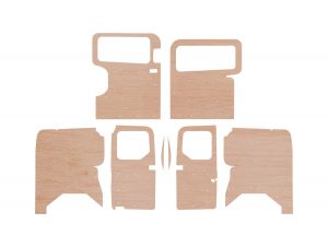 FORD TRANSIT CUSTOM 2013-ONWARDS SWB (L1) FULL HEIGHT PLY PANEL KIT BARN DOOR VARIANT - STYLE 1