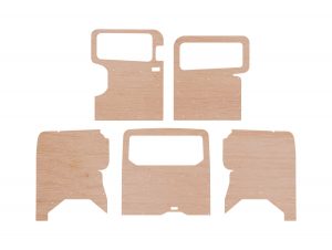 FORD TRANSIT CUSTOM 2013-ONWARDS SWB (L1) FULL HEIGHT PLY PANEL KIT TAILGATE VARIANT - STYLE 1