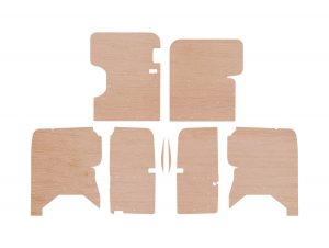 FORD TRANSIT CUSTOM SWB (L1) FULL HEIGHT BLANK PLY PANEL KIT BARN DOOR VARIANT - STYLE 5