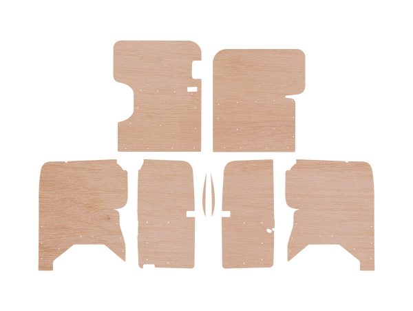 FORD TRANSIT CUSTOM SWB (L1) FULL HEIGHT BLANK PLY PANEL KIT BARN DOOR VARIANT - STYLE 5
