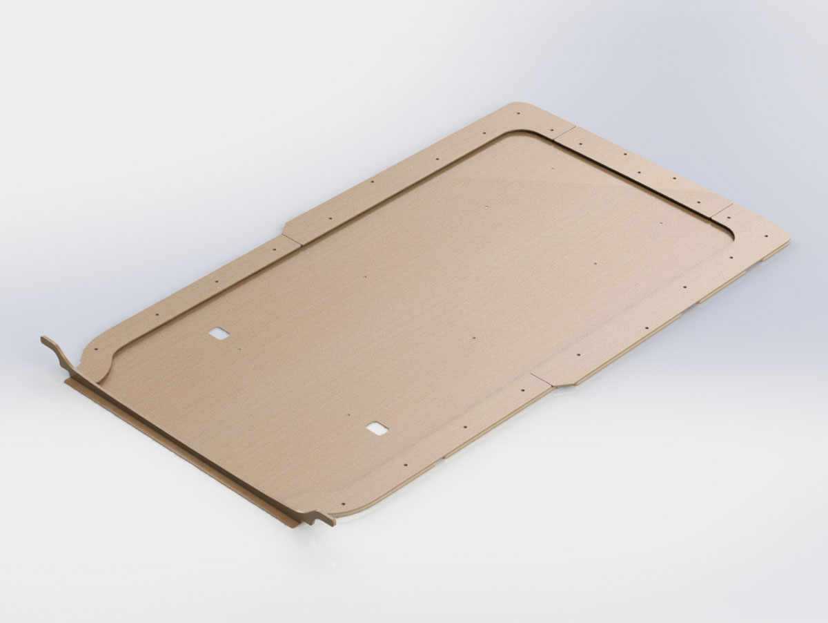 FORD TRANSIT CUSTOM LWB (L2) HALO ROOF KIT plywood shape